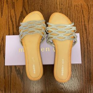 Madden Girl, Rhinestone Slide Sandals, size 9